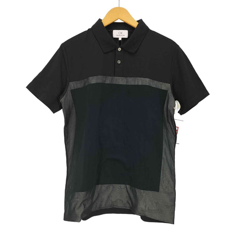 シーケーカルバンクライン ck Calvin Klein シースルー切り返し ポロシャツ メンズ import:L