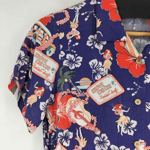 feel uneasy have アロハシャツ レディース M