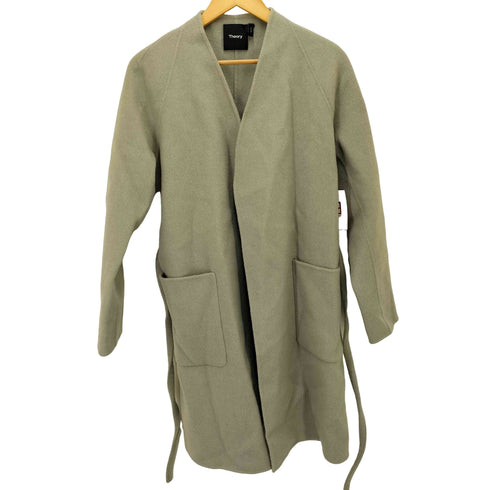 セオリー theory ウールカシミヤ Clean robe coat in Double-Face レディース M