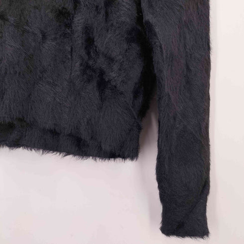 ザラ ZARA ノーカラー フェイクファーカーディガン レディース import:S