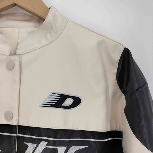 デイジー DAZY RACING CLUB 1896 レーシング クロップド シングル ライダース ジャケット レディース