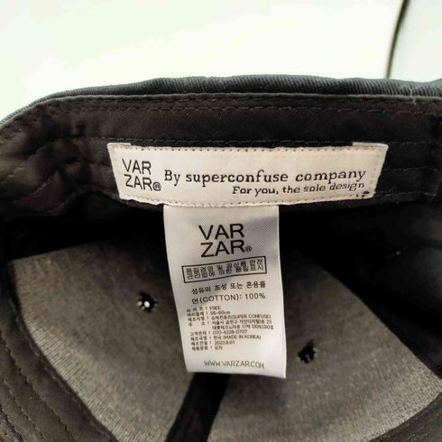 バザール VARZAR Stud logo over fit ball cap レディース