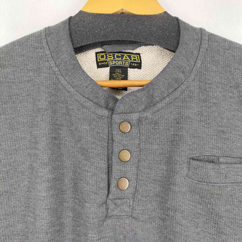 90s OSCAR ヘンリーネックワッフルカットソー メンズ 2XL