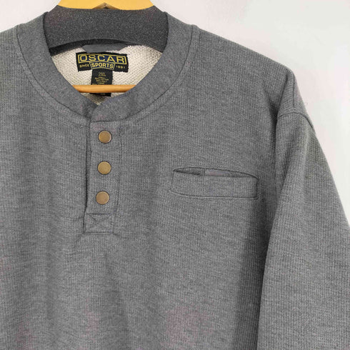 90s OSCAR ヘンリーネックワッフルカットソー メンズ 2XL