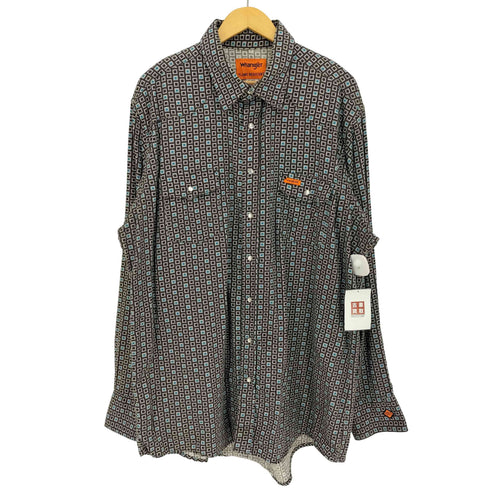 ラングラー Wrangler Flame Resistant 総柄 ウエスタンシャツ メンズ XXL-TAL