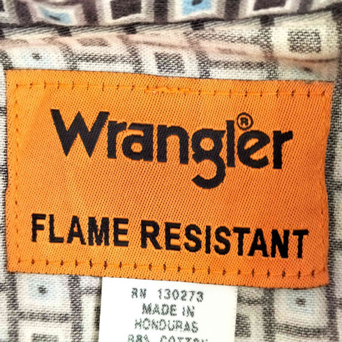 ラングラー Wrangler Flame Resistant 総柄 ウエスタンシャツ メンズ XXL-TAL
