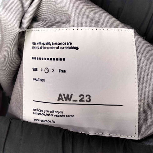 アントレース UNTRACE 23AW WATER REPELLENT TAPERED STRETCH TRACK PANTS メンズ JPN:1