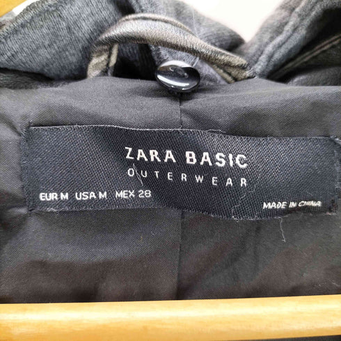 ザラ ZARA フーデッドスタッズライダースジャケット レディース 28