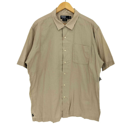 ポロバイラルフローレン Polo by RALPH LAUREN 90s CALDWELL 裾ポニー コットンオープンカラーシャツ メンズ LL