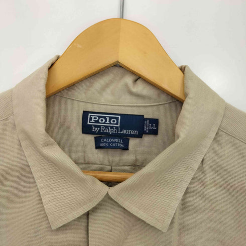 ポロバイラルフローレン Polo by RALPH LAUREN 90s CALDWELL 裾ポニー コットンオープンカラーシャツ メンズ LL