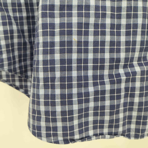 ラルフローレン RALPH LAUREN 90s BLAKE ポニー刺繍 ボタンダウン 半袖チェックシャツ メンズ import:XL