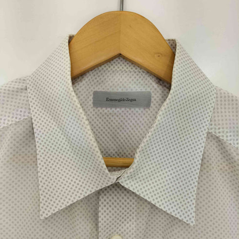 エルメネジルドゼニア Ermenegildo Zegna トルコ製 ドット柄 半袖ドレスシャツ メンズ XXL
