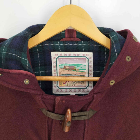Scapa 裏地チェック ウールナイロン ダッフルコート メンズ 38