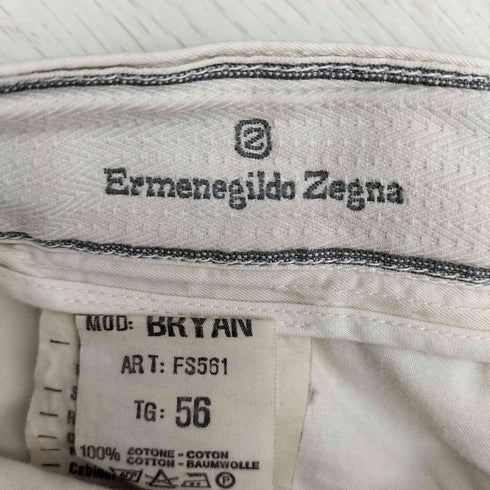 エルメネジルドゼニア Ermenegildo Zegna イタリア製 2タック コットンワイドチノパンツ メンズ 56