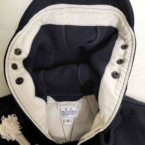 エフダブリューケーエンジニアードガーメンツ FWK engineered garments USA製 フーデッド ウール ダッフルコート レディース JPN:2