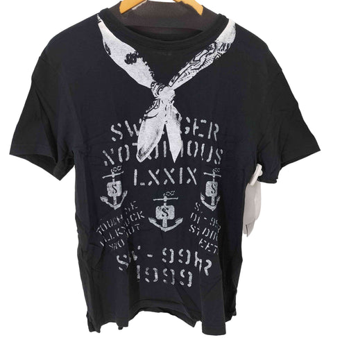 スワッガーバイエスダブリュージー SWAGGER by SWG バンダナプリントクルーネックS/S Tシャツ メンズ JPN:M