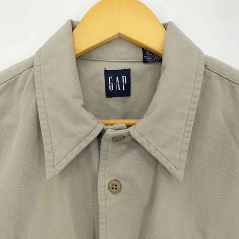 ギャップ Gap 00s ダック地 ワークシャツ メンズ import:L