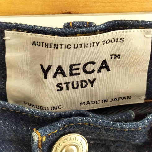 ヤエカ YAECA 別注 STUDY 40DENIM インディゴ ボタンフライ テーパード デニム パンツ レディース 30