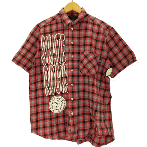 HEX ANTI STYLE SKATE ROCK? プリント S/S チェック シャツ メンズ JPN:L