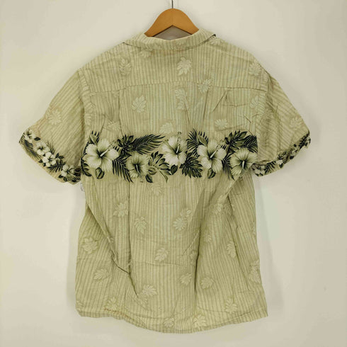 90S Blue Hawaii ハイビスカス 花柄 開襟 オープンカラー アロハシャツ メンズ import:XL