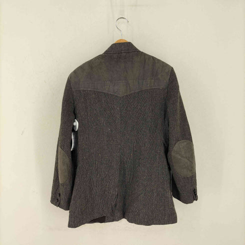 ペンドルトン PENDLETON USA製 スエード切替 エルボーパッチ クルミボタン ウールテーラードジャケット メンズ 42