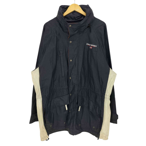 ポロスポーツラルフローレン POLO SPORT RALPH LAUREN コーティングコットン レインジャケット フード2WAY メンズ import:L