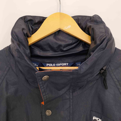 ポロスポーツラルフローレン POLO SPORT RALPH LAUREN コーティングコットン レインジャケット フード2WAY メンズ import:L