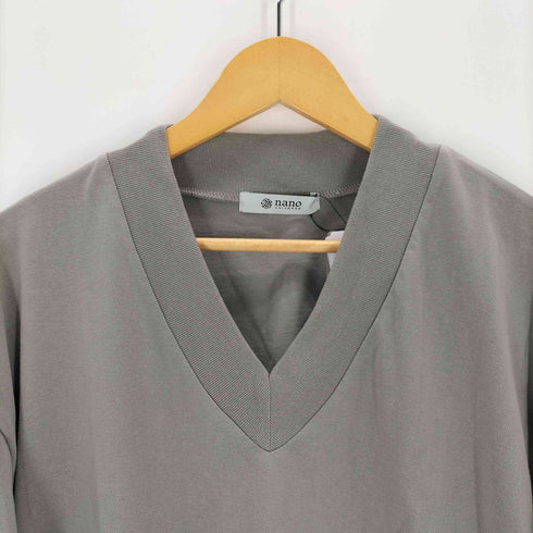 ナノユニバース NANO universe LB.04/ワイドカラーVネックTシャツ メンズ JPN:L