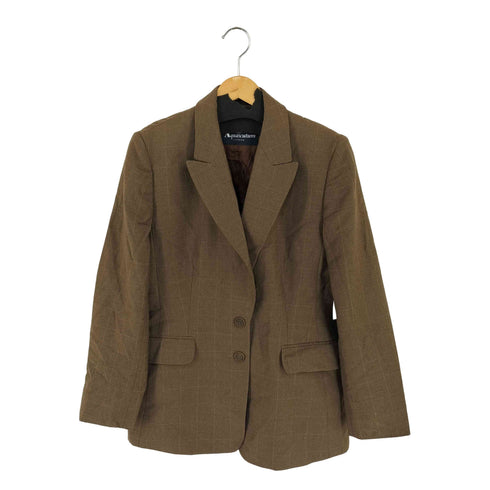 アクアスキュータム AQUASCUTUM カシミヤ混 ウール2Bシングルテーラードジャケット レディース 14R