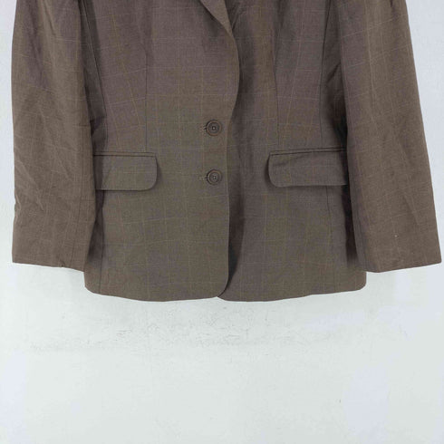 アクアスキュータム AQUASCUTUM カシミヤ混 ウール2Bシングルテーラードジャケット レディース 14R
