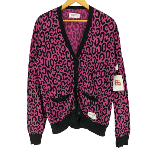 ワコマリア WACKO MARIA 14SS Leopard Cotton Cardigan レオパード コットン カーディガン 猫目ボタン メンズ JPN:L
