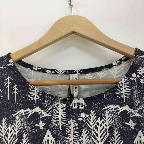 PEOPLE TREE ツリー ハウス 総柄 プリント オーガニック コットン S/S ワンピース レディース ONE SIZE