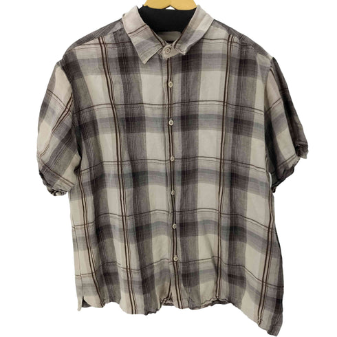centro オーバーサイズS/Sチェックシャツ メンズ import:XL