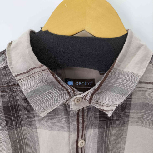 centro オーバーサイズS/Sチェックシャツ メンズ import:XL
