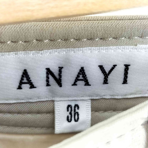 アナイ ANAYI ポリエステル コットン カジュアル ストレート パンツ レディース JPN:36