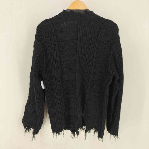 パーバーズ PERVERZE WAVE STRIPE CRASH KNITダメージ ニットカーディガン レディース FREE