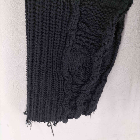 パーバーズ PERVERZE WAVE STRIPE CRASH KNITダメージ ニットカーディガン レディース FREE