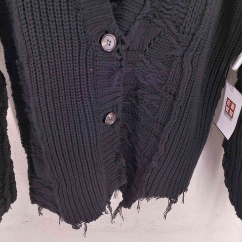 パーバーズ PERVERZE WAVE STRIPE CRASH KNITダメージ ニットカーディガン レディース FREE
