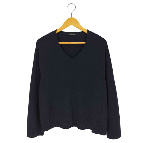 ユナイテッドアローズグリーンレーベルリラクシング UNITED ARROWS green label relaxing KF ウールカシミヤ カタアゼxテンジク Vネック ニット レディース