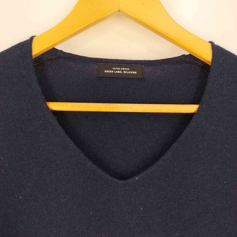 ユナイテッドアローズグリーンレーベルリラクシング UNITED ARROWS green label relaxing KF ウールカシミヤ カタアゼxテンジク Vネック ニット レディース