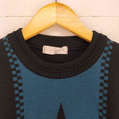 HEATH 刺繍デザインニット メンズ LL