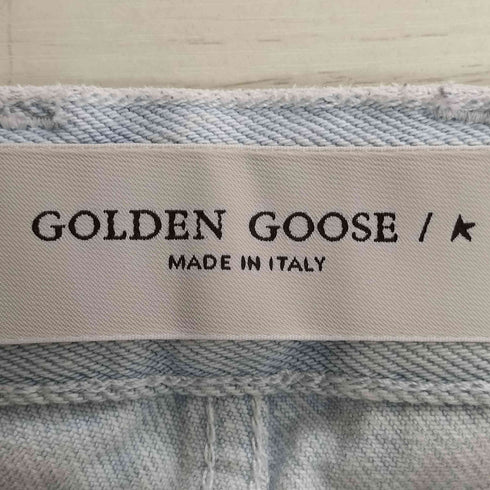 ゴールデングース GOLDEN GOOSE effect text-print straight-leg jeans プリント ダメージ ジーンズ デニム メンズ 30