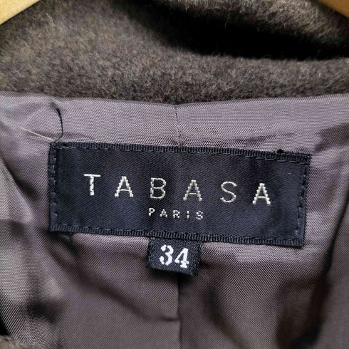 タバサ TABASA スタンドカラーウールコート レディース 34
