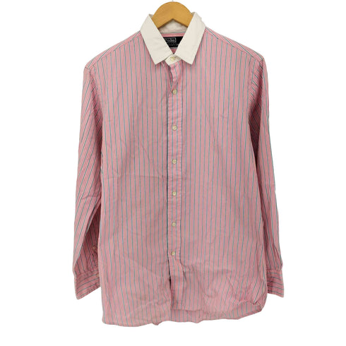 ポロバイラルフローレン Polo by RALPH LAUREN 襟切替ストライプL/Sシャツ メンズ 151/2