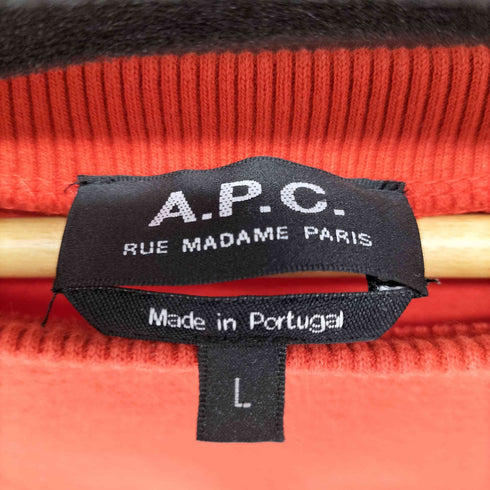 アーペーセー A.P.C. コットンL/SクルーネックTシャツ レディース import:L