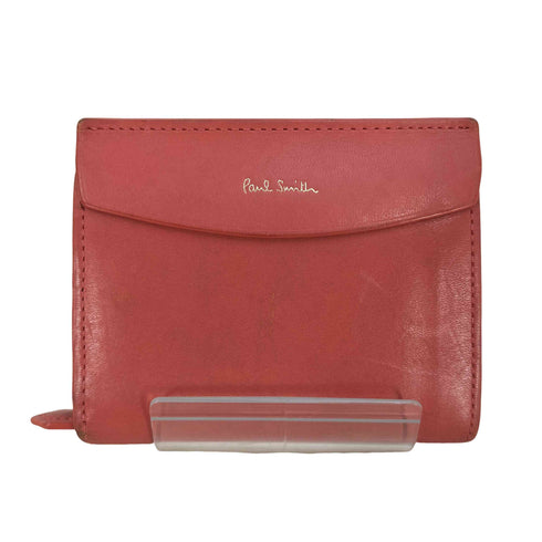 ポールスミス Paul Smith ロゴプリント レザー 二つ折り財布 レディース