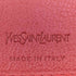 イヴサンローラン Yves Saint Laurent イタリア製 ロゴステッチ ラウンドジップ レザー 二つ折り財布 レディース