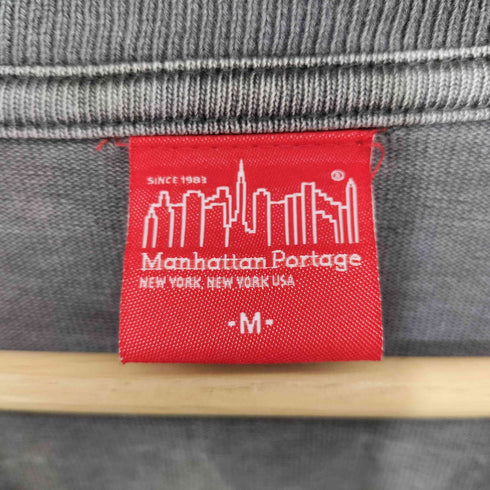 マンハッタンポーテージ Manhattan Portage 21AW ヘビーウェイト バックプリント ロングスリーブクルーネックTシャツ メンズ import:M