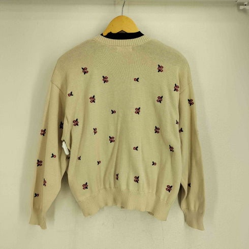 サマンサモスモス samansa Mos2 花刺繍リングドットボタンカーディガン レディース FREE