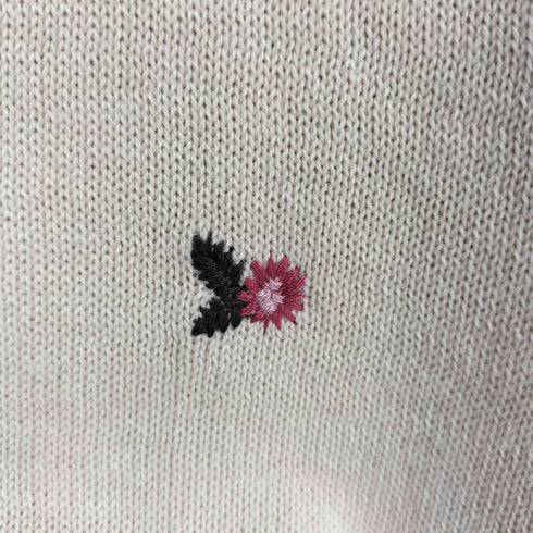 サマンサモスモス samansa Mos2 花刺繍リングドットボタンカーディガン レディース FREE